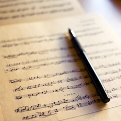 Fototapeta premium sheet music notes