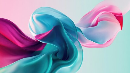 Abstract shapes merging in a surreal