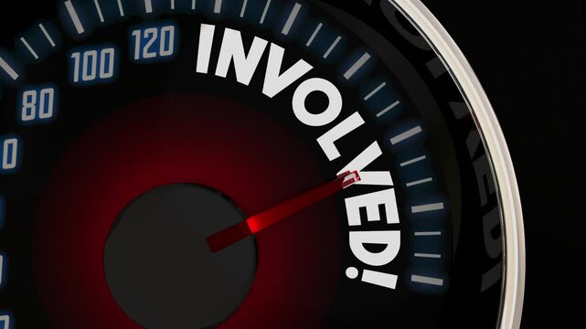 Involved Speedometer Participate Take Action High Level Increase 3d Animation