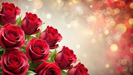 Obraz premium Beautiful and elegant card featuring red roses perfect for any occasion