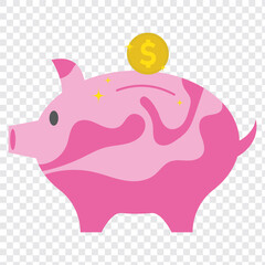 Piggy bank icon. Piggy bank icon. Piggy bank saving money icon in different style. Baby pig piggy bank. vector illustration. Eps 10.