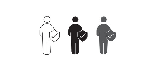 Family Insurance Icon, Vector Symbol Illustration.