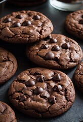 Fototapeta premium Mouth watering chocolate chip Cookies