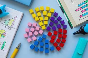 Segmented chart symbolizing target market. Represents audience targeting.