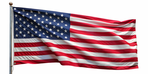 Obraz premium American flag on white background