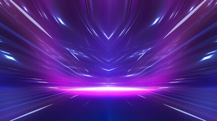 Futuristic abstract neon empty street background, neon light.