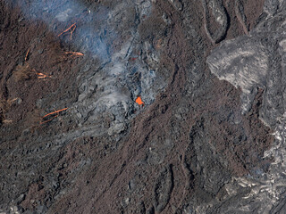 Close-up of Kilauea Lava Flow in Hawaii
