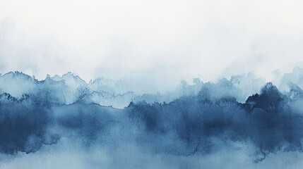 Abstract Watercolor Background with Blue Gradient.