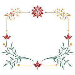 Obraz premium Elegant Floral Frame Vector Design – Decorative Border for Invitations
