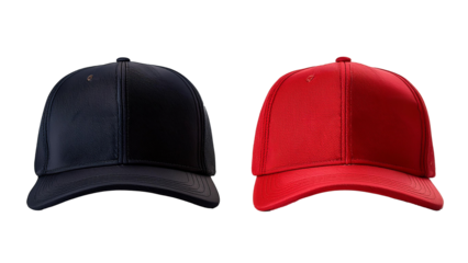 Red-Black Trucker Cap Design ontransparent Background