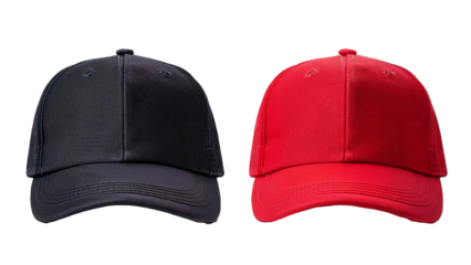 Red-Black Trucker Cap Design ontransparent Background