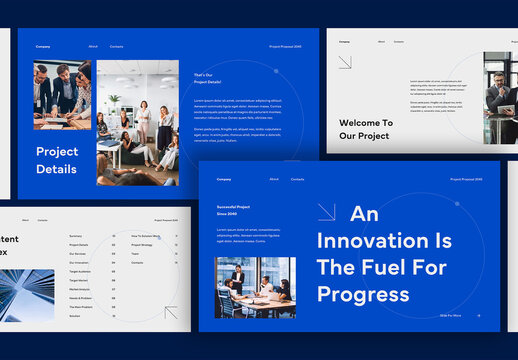 Blue White Minimalist Project Proposal Presentation