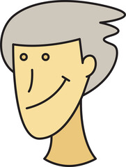 Male Face Avatar Illustration