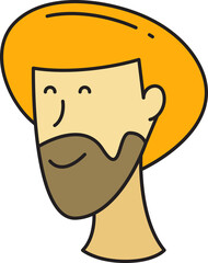 Beard Man Face Avatar