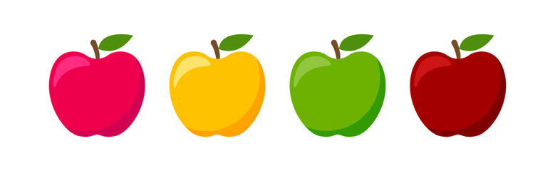 apple, different apple, colored apple fruit for foods health