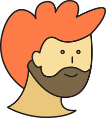 Beard Man Face Avatar
