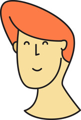 Male Face Avatar Illustration