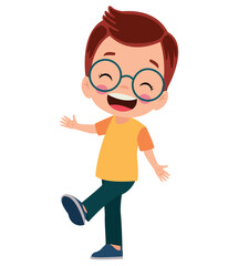 vector illustration of students in different postures