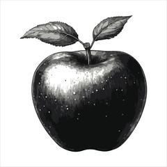 black and white apple