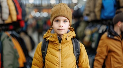 A family shopping together at an outdoor gear store exploring a wide selection of equipment and accessories as they prepare for their next adventure
