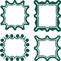 set of frames with flowers