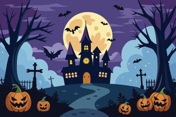 Halloween banner background, Halloween vector background