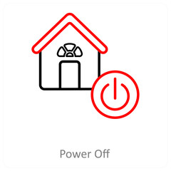 Power Off And Off Icon Concept