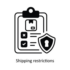 Shipping Restrictions vector solid icon design illustration. Logistics Delivery symbol on White background EPS 10 File