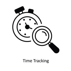 Time Tracking vector solid icon design illustration. Logistics Delivery symbol on White background EPS 10 File