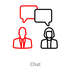 chat and message icon concept