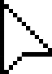 Cursor icon. Arrow cursor. Pixel style.