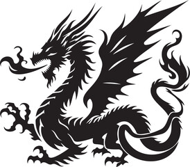 Obraz premium Dragon silhouette