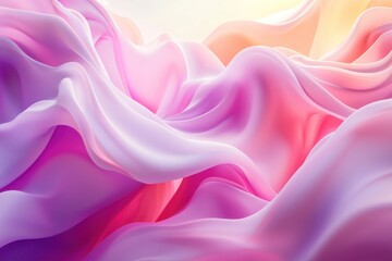 Fototapeta premium Vibrant fluid waves in pink, blue, and orange tones Generative AI