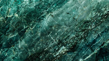Naklejka premium Dynamic texture of green marble with intricate vein patterns, captured in mesmerizing detail.