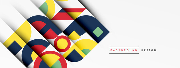 Modern geometrical abstract background - circles. Business or technology presentation design