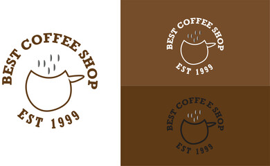 COFFEE SHOP LOGO, VECTOR LOGO,CIRLE LOGO