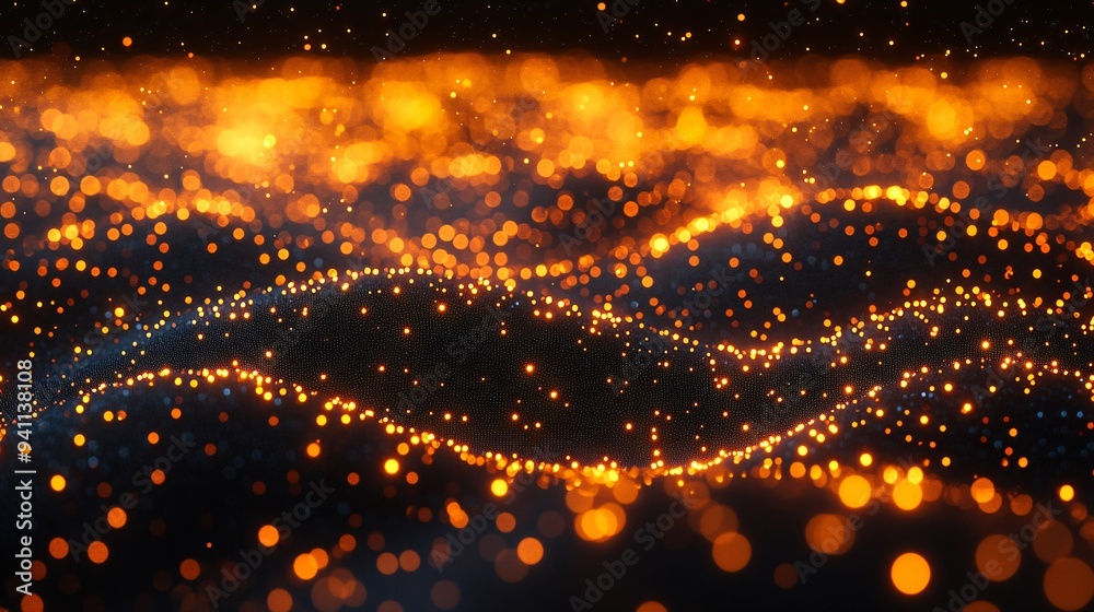 Aufkleber An abstract depiction of AI as a network of glowing nodes and connections representing deep learning processes Stock Photo with copy space