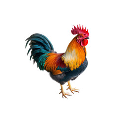 Fototapeta premium Colorful Rooster with Red