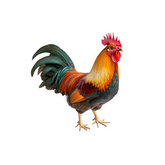 Fototapeta premium Colorful Rooster Standing on