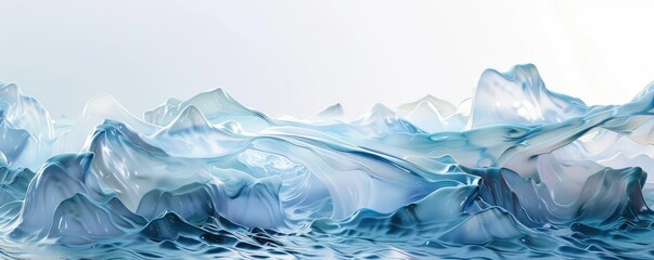 Obraz premium Artistic glass sculpture with elegant, wavy forms