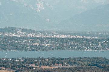 le bassin lémanique depuis le mont Mourex