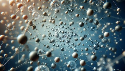 Fototapeta premium Closeup of an abstract biological and scientific molecular structure concept