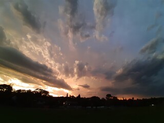 sunset in the clouds