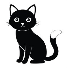 silhouette of a cat on a white background