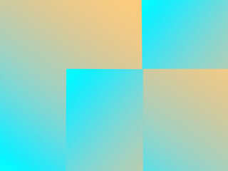 Blue orange yellow abstract background with gradient geometric squares pattern 