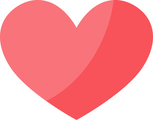 A simple red heart symbol representing love, affection, and emotional connection.