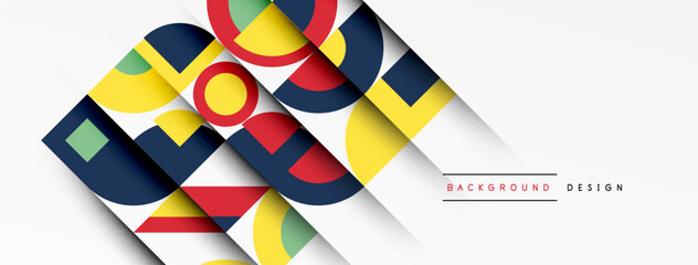 Obraz premium Modern geometrical abstract background - circles. Business or technology presentation design