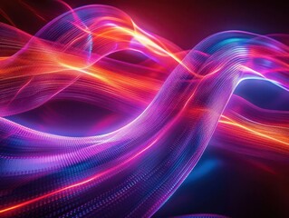 Naklejka premium Light painting photography, Futuristic, Bright, Digital, Emphasizing creative light trails