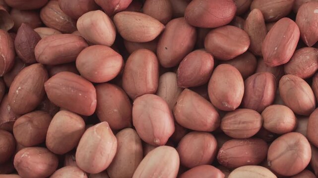 Red Peeled Peanut Close Up Background Texture
