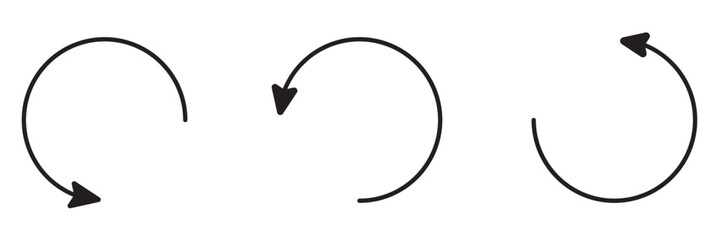 circle arrow, cycle resumption, vector on a white background